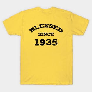 Blessed Since 1935 Cool Blessed Christian Birthday T-Shirt